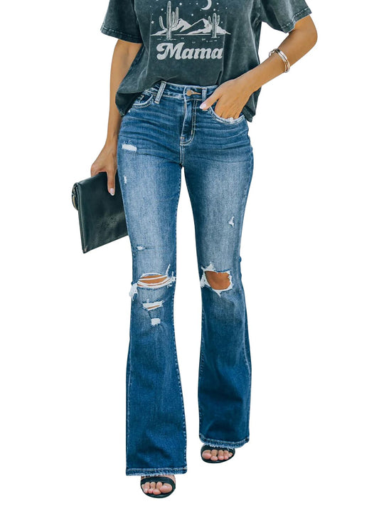 Sisu Couture's Chic High-Waisted Flare Bell Bottom Jeans - image 1