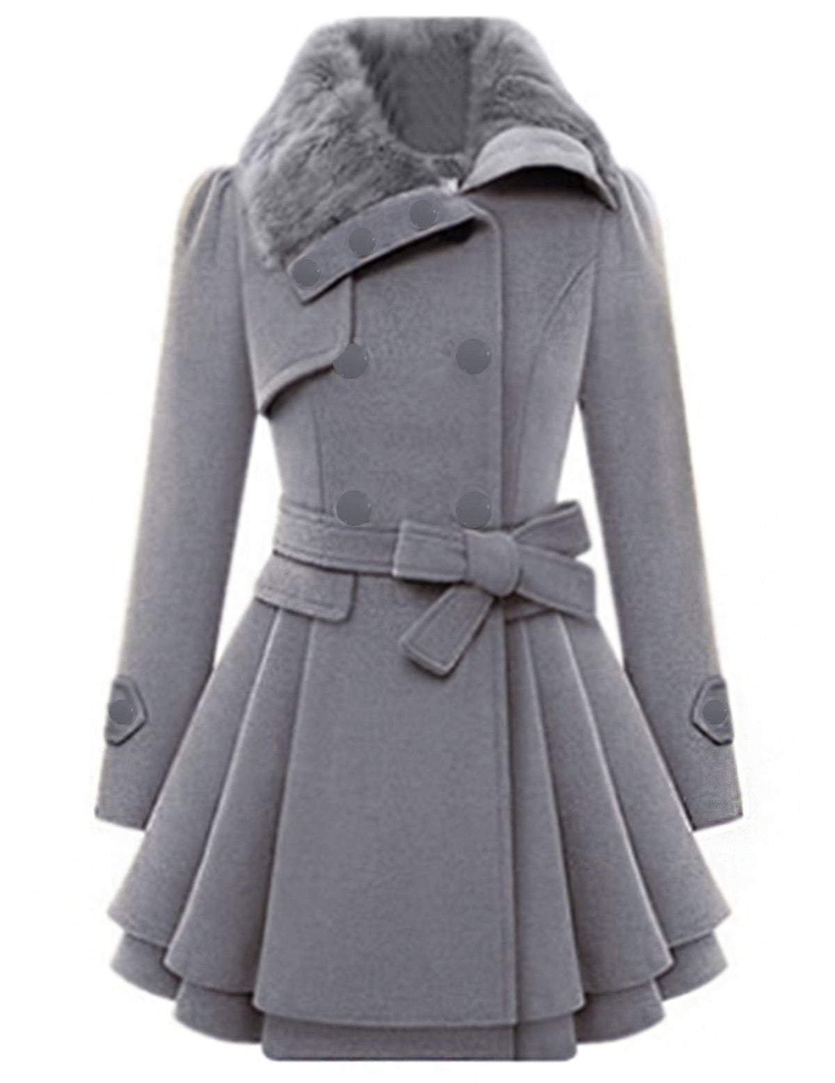 Sisu Couture's Zeagoo Fashion Faux Fur Lapel Double - image 1