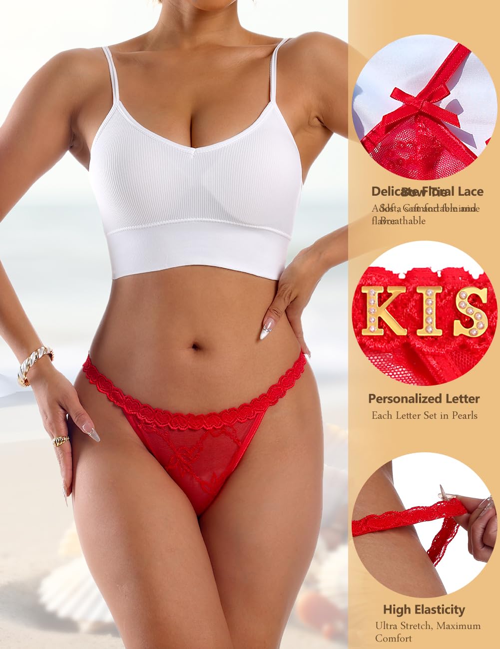 Sisu Couture's Sexy Underwear Lace Panties Sexy Thong With Funny Rhinestone - image 23