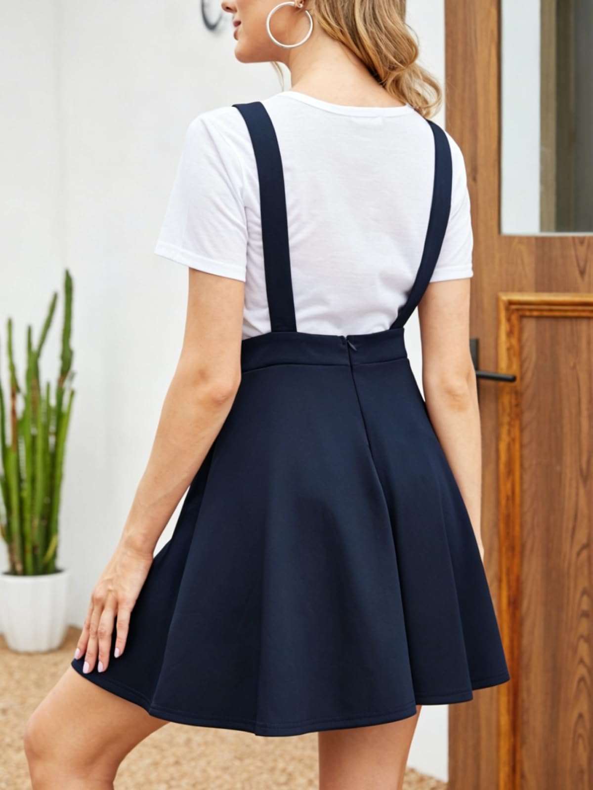 Sisu Couture's Yoins Overall Pinafore Dress Pleated Mini Cute Suspender Skirt - image 3