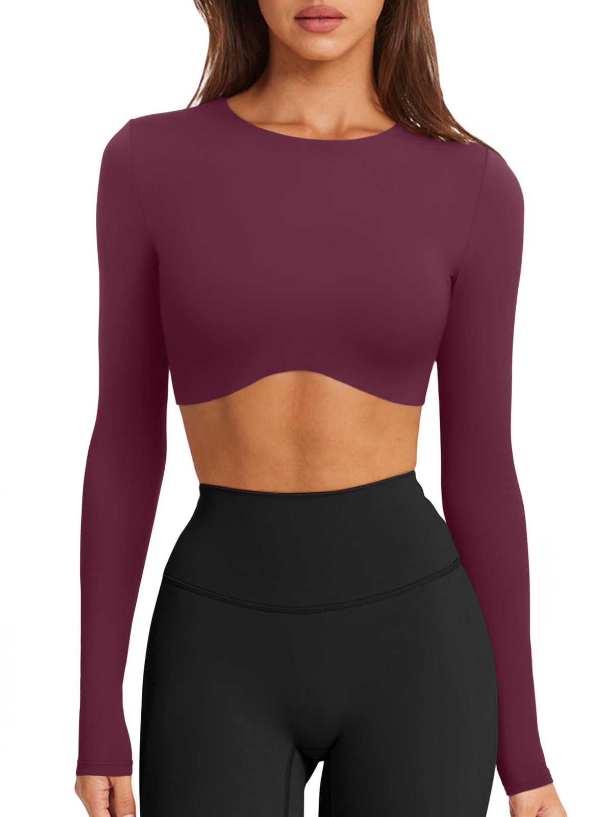 Sisu Couture's Laslulu Sexy Double Lined Long Sleeve Shirts Crewneck Workout - image 10