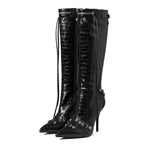 Sisu Couture's Chic Knee-High Stiletto Boots with Sleek Zipper - image 1