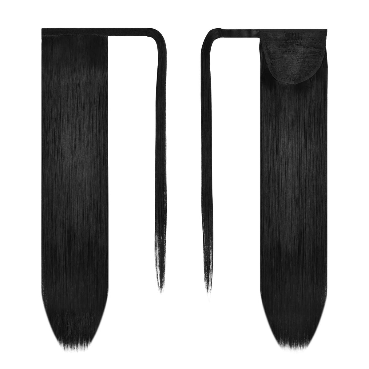Sisu Couture's Barsdar Natural Black Wrap Long Straight Ponytail Extension 26'' - image 14