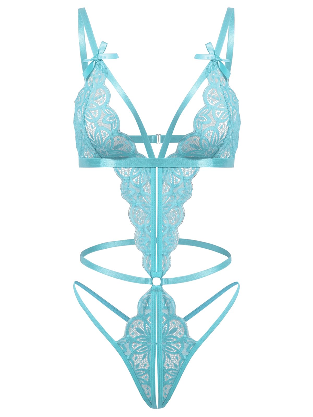 Sisu Couture's Kolagri One Piece Lace Bodysuit Lingerie Sexy Deep V - image 20
