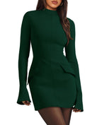 Sisu Couture's Ofeefan Fall Long Sleeve Mock Neck Dress Basic Party - image 19