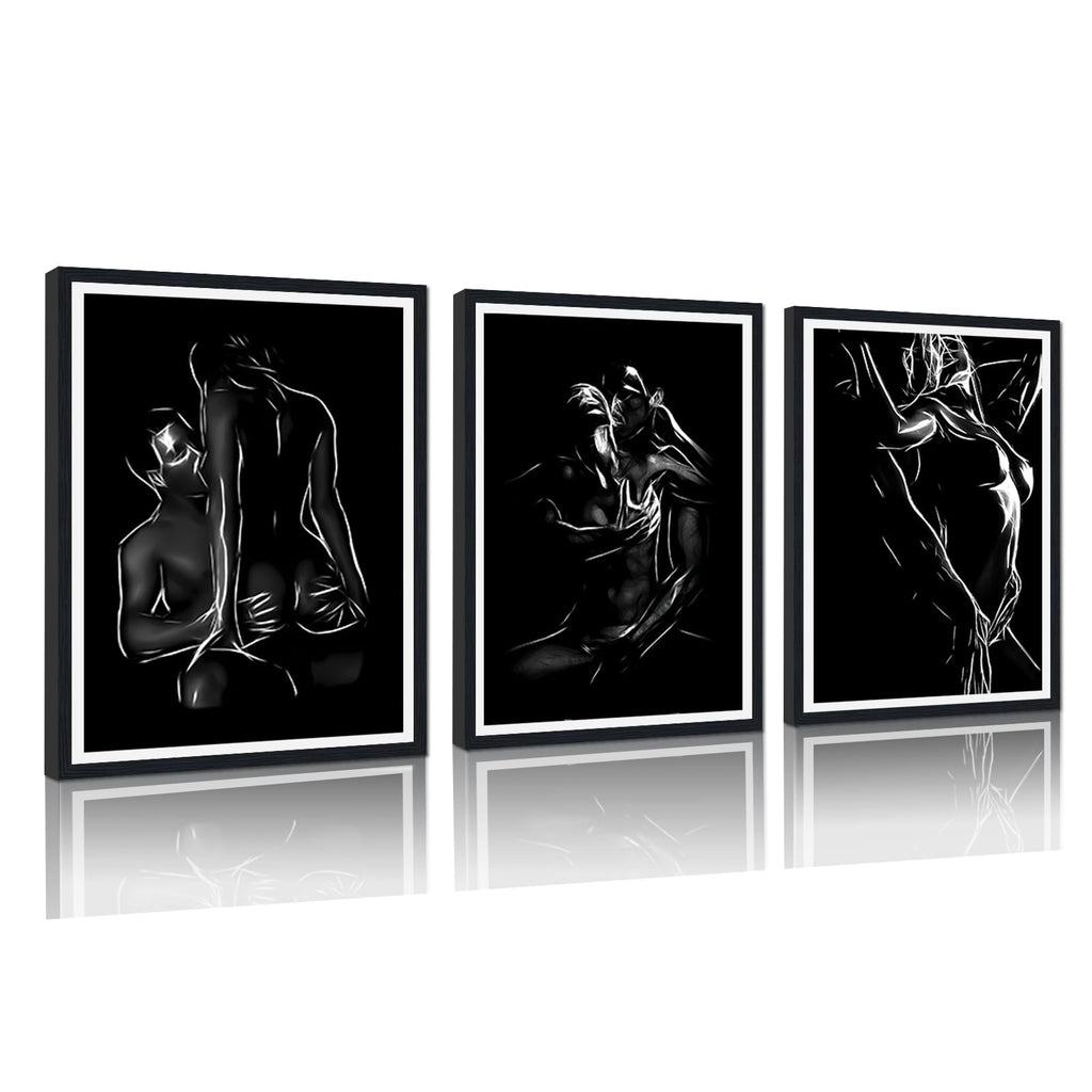 Sisu Couture's 3 Pieces Black And White Sexy Wall Art Sexy - image 23