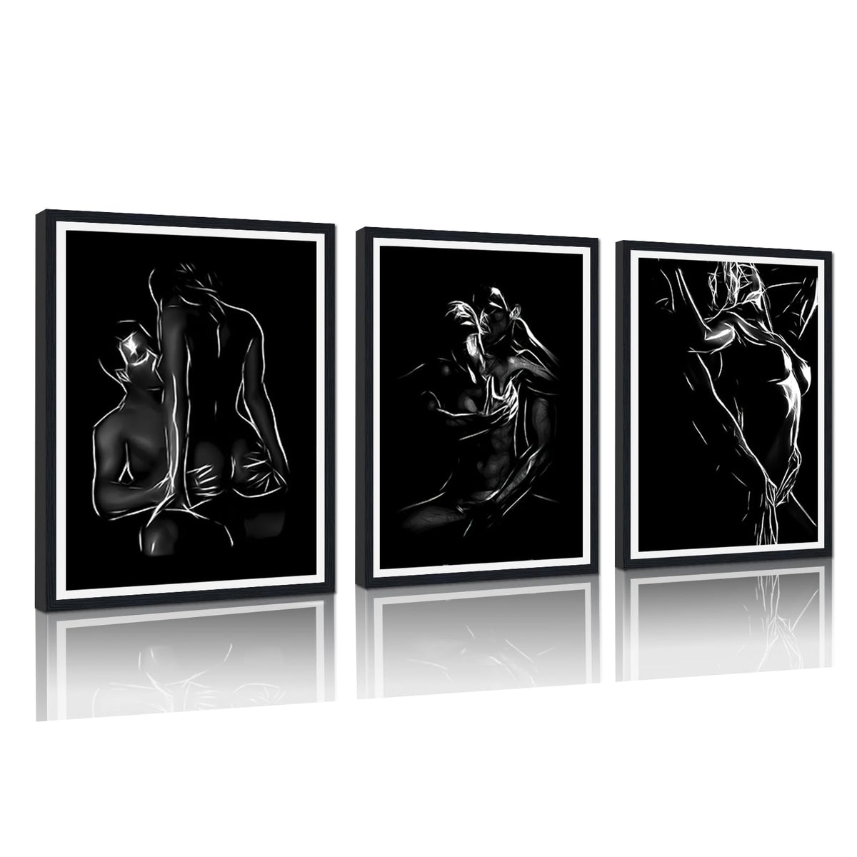 Sisu Couture's 3 Pieces Black And White Sexy Wall Art Sexy - image 23
