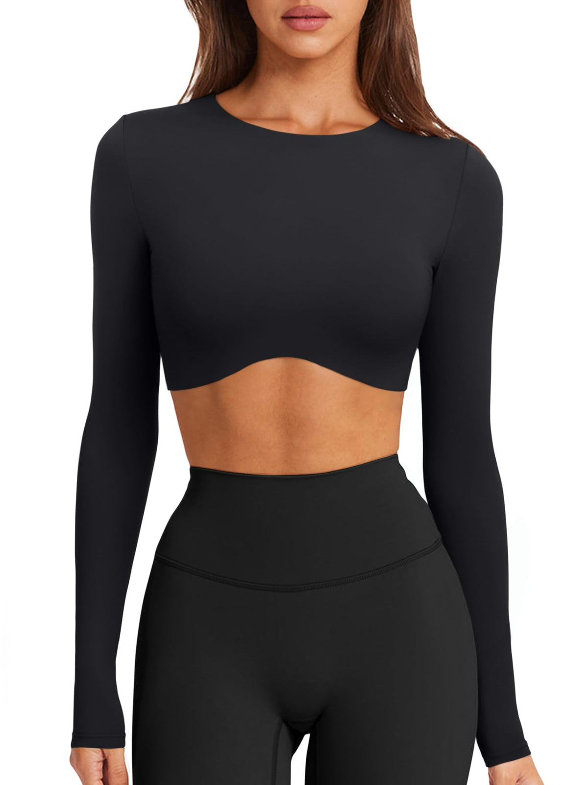Sisu Couture's Laslulu Sexy Double Lined Long Sleeve Shirts Crewneck Workout - image 11