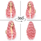 Sisu Couture's Light Pink Wig 26 Inch Long Wavy Wig - image 15