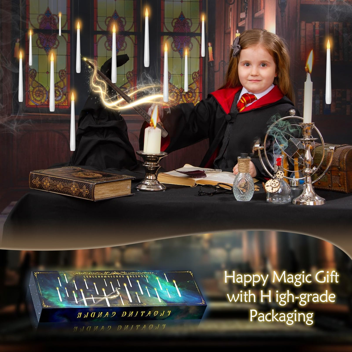 Sisu Couture's Kakoya Flameless Floating Candles With Wand，20 Pcs Magic Led - image 14