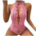 Sisu Couture's One Piece Lingerie Halterneck Crotchless High Cut Bodysuit Plus - image 1