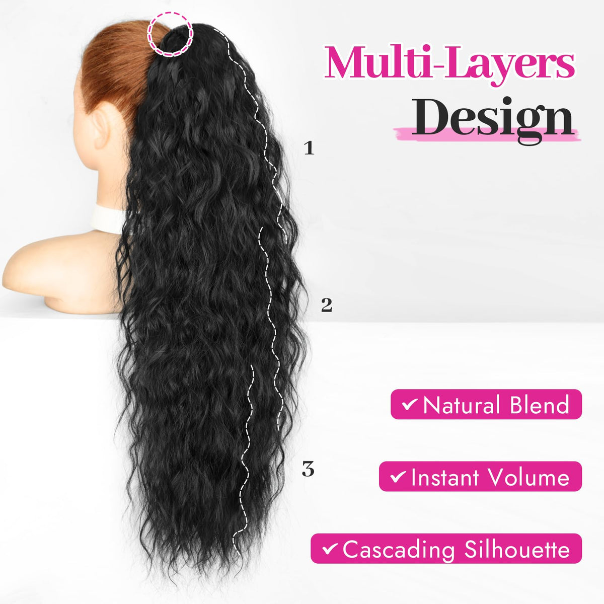 Sisu Couture's Long Curly Drawstring Ponytail Hair Extension - image 16