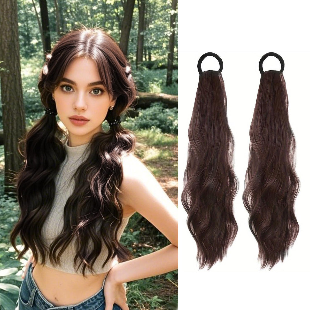 Sisu Couture's 2pcs Curly Ponytail Extension With Hair Tie 17 Inch - image 1