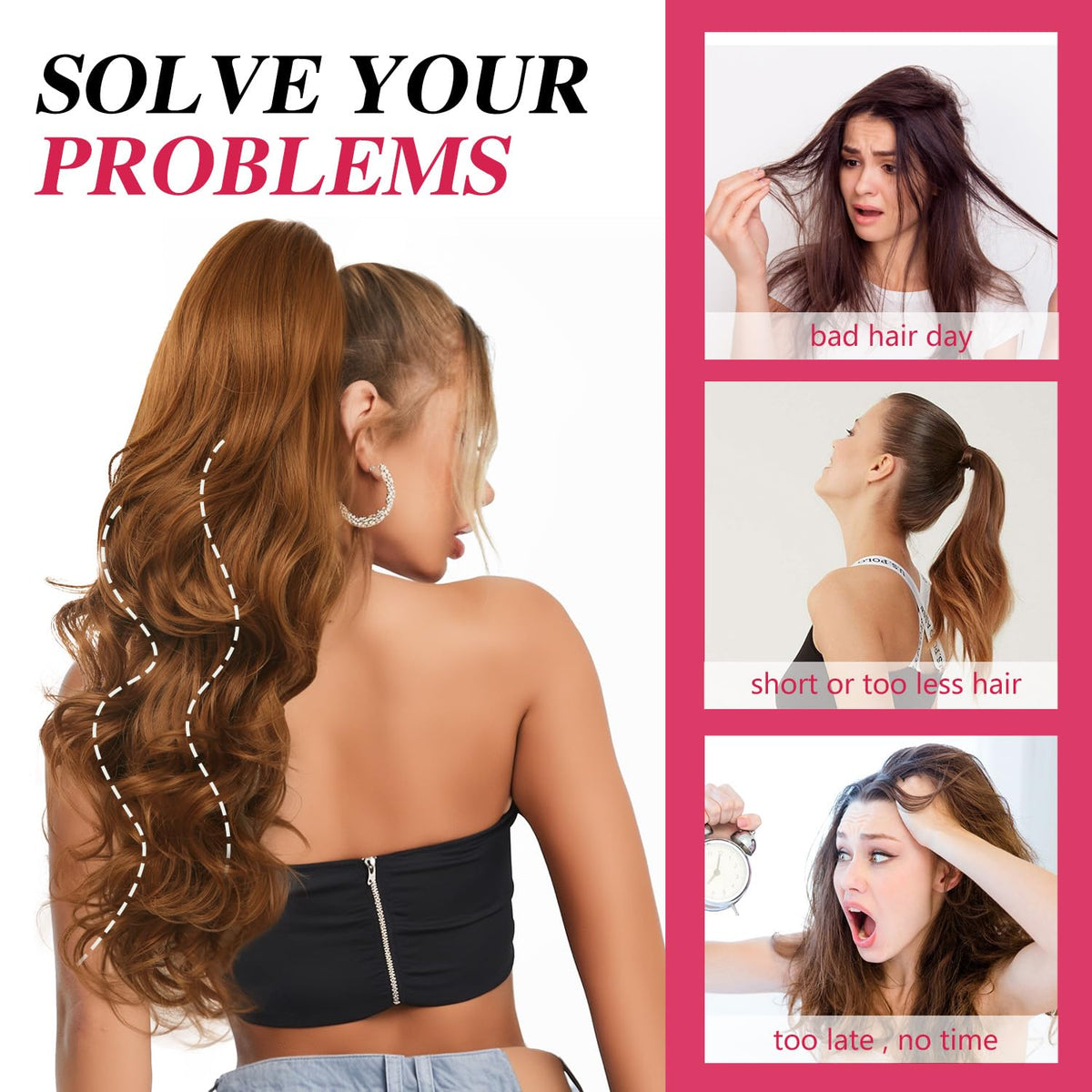 Sisu Couture's 24''long Wavy Ponytail Extension - image 18