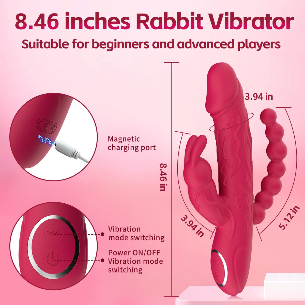 Sisu Couture's Sex Toys Rabbit G Spot Realistic Dildo Clit Vibrator - image 13