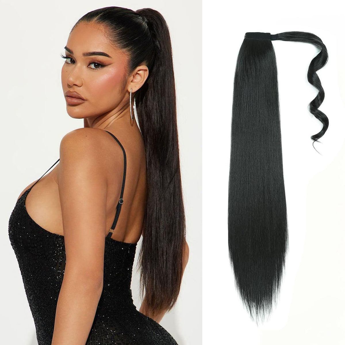 Sisu Couture's Straight Invisible Ponytail Extension Long Drawstring Pony Tail Hair - image 1