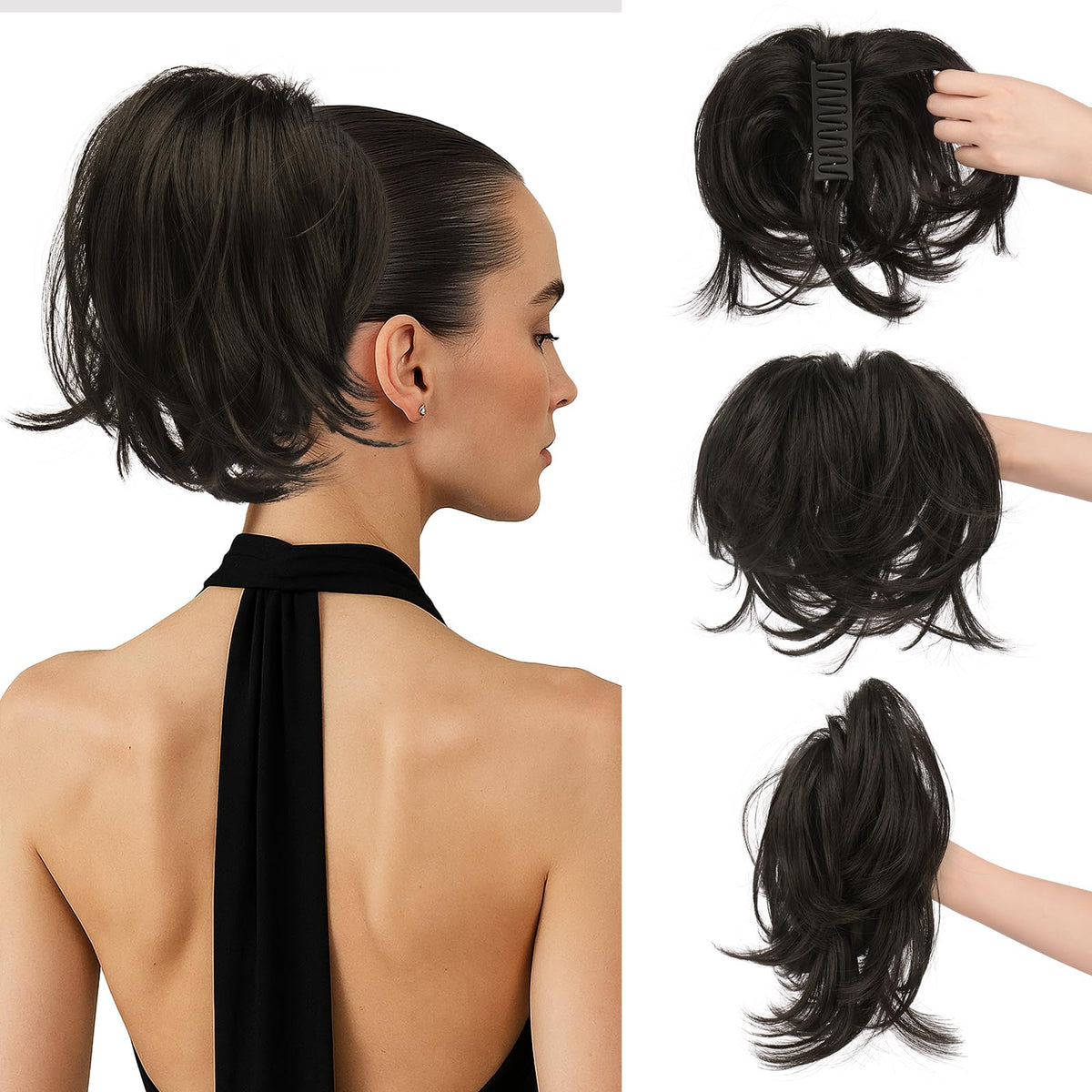 Sisu Couture's Sofeiyan Claw Clip Short Ponytail Extension Diy Bendable Wires - image 20