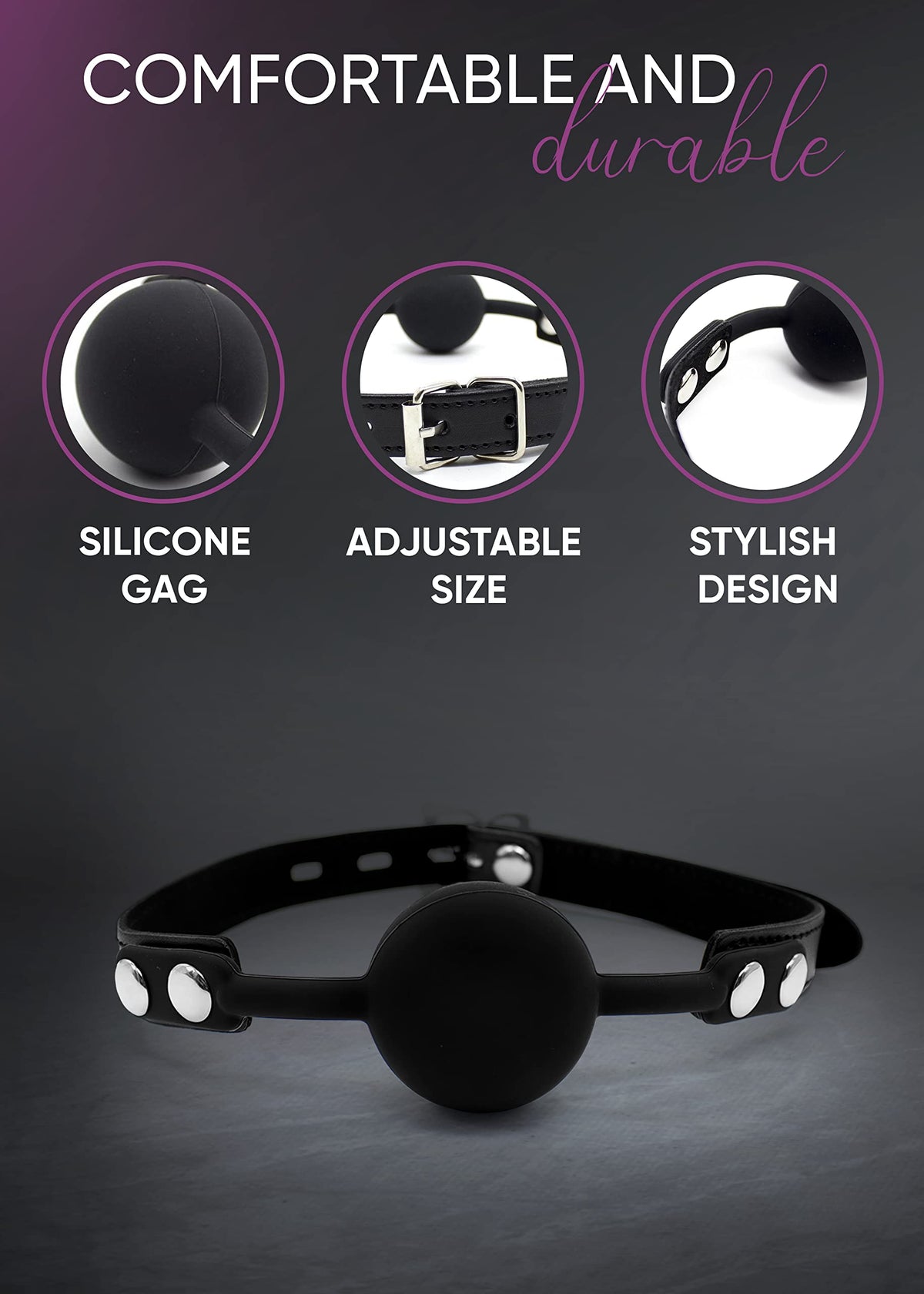 Sisu Couture's Silicone Mouth Ball Plug With Adjustable Strap - image 12