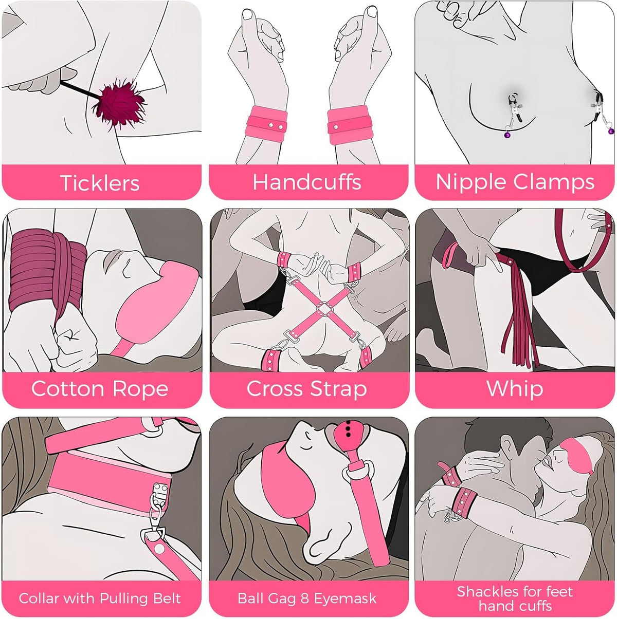 Sisu Couture's 10 Set Flexible Bondaged Bed Tie Downs Kit Sx - image 12