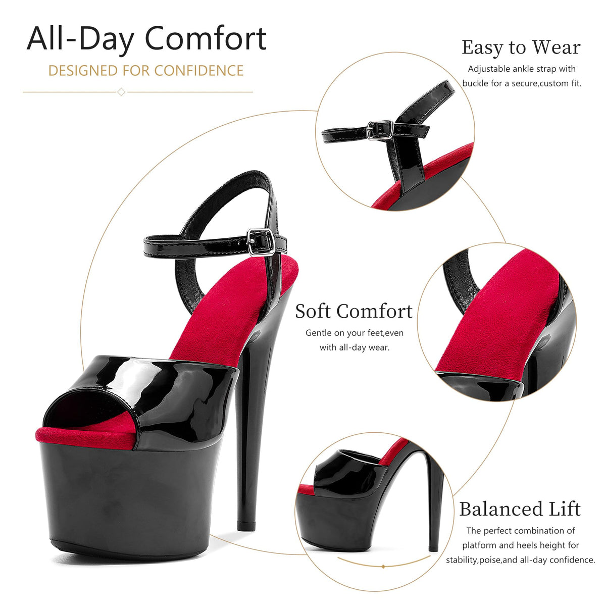 Sisu Couture's Wuxin H&p 7 in Platform Sandal Heels Ankle - image 12