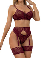 Sisu Couture's Lilosy Sexy Lingerie Outfit Set 3 Piece With Garter - image 15