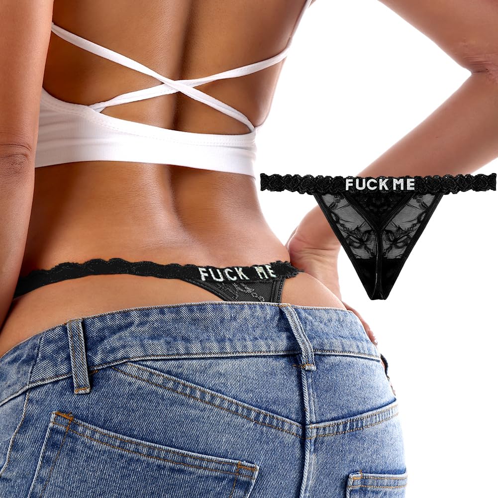 Sisu Couture's Sexy Underwear Lace Panties Sexy Thong With Funny Rhinestone - image 1