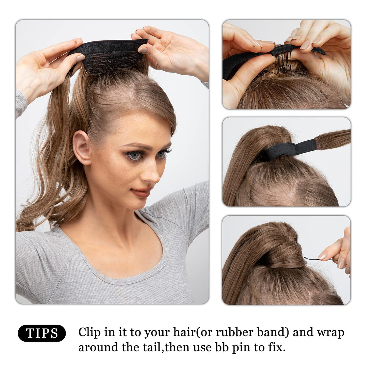 Sisu Couture's Cjl Hair 18" Long Ponytail Hair Extension Wrap Around - image 17