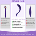 Sisu Couture's Getgal 24inch Purple Braids Ponytail Hair Extensions Kids Costume - image 18