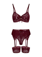 Sisu Couture's Lilosy Sexy Lingerie Outfit Set 3 Piece With Garter - image 17