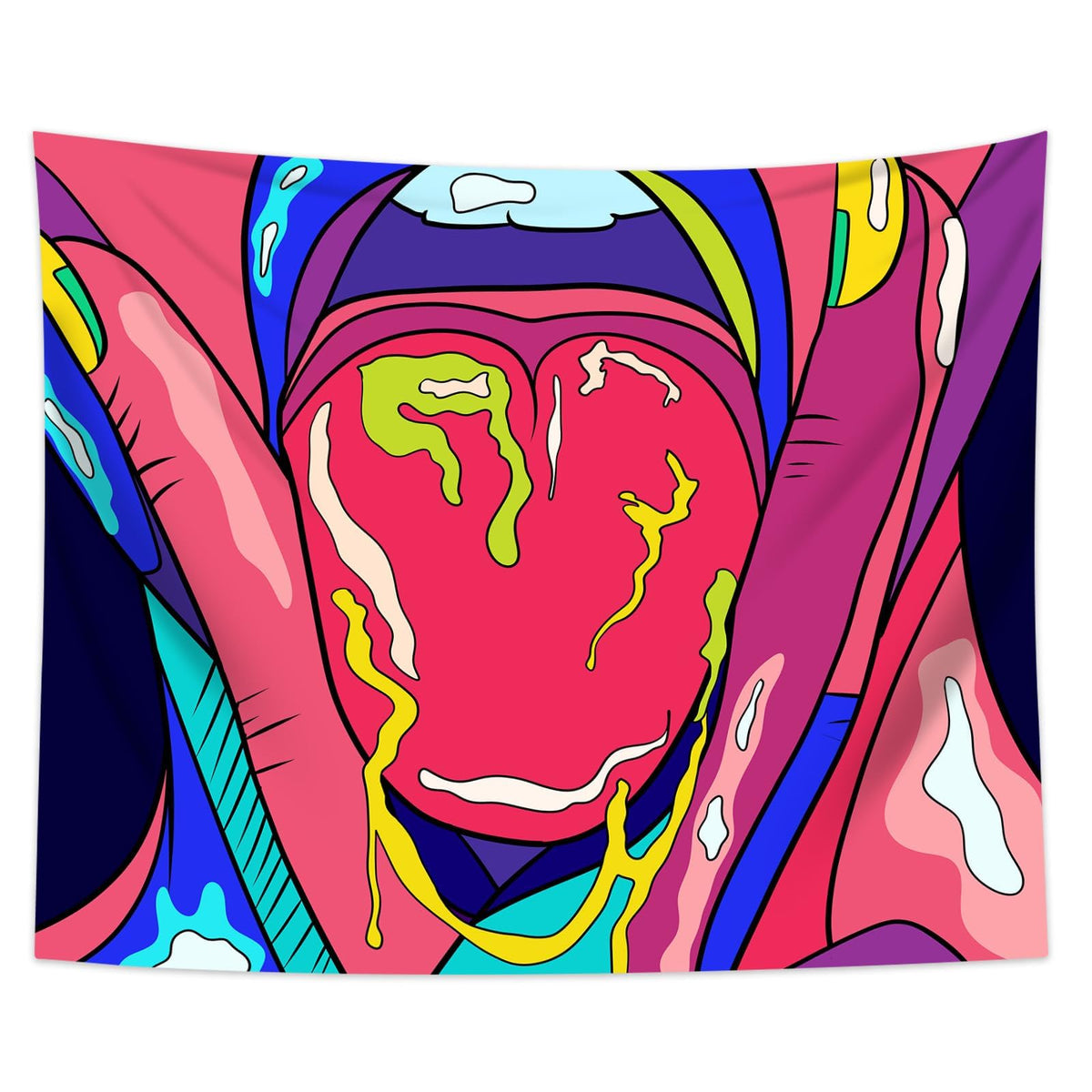 Sisu Couture's Qghot Anime Girl Blacklight Sex Art Wall Hanging Tapestries - image 24