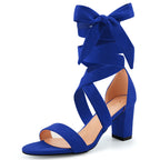 Sisu Couture's Leticia Strappy Heels Chunky Heel Sexy Open Toe Lace - image 22