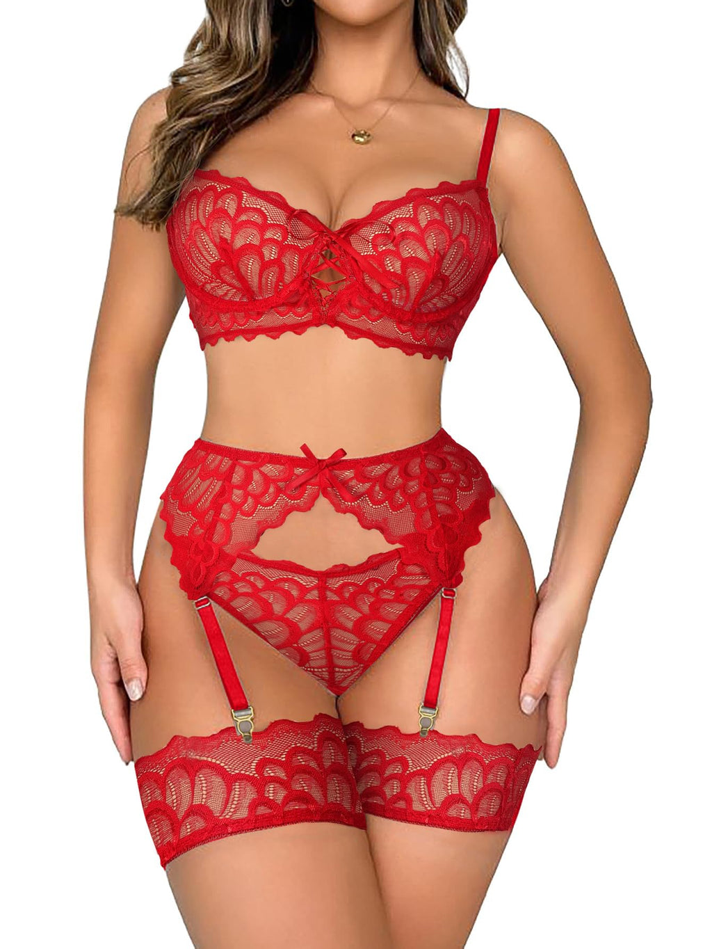 Sisu Couture's Lilosy Sexy Lingerie Outfit Set 3 Piece With Garter - image 22