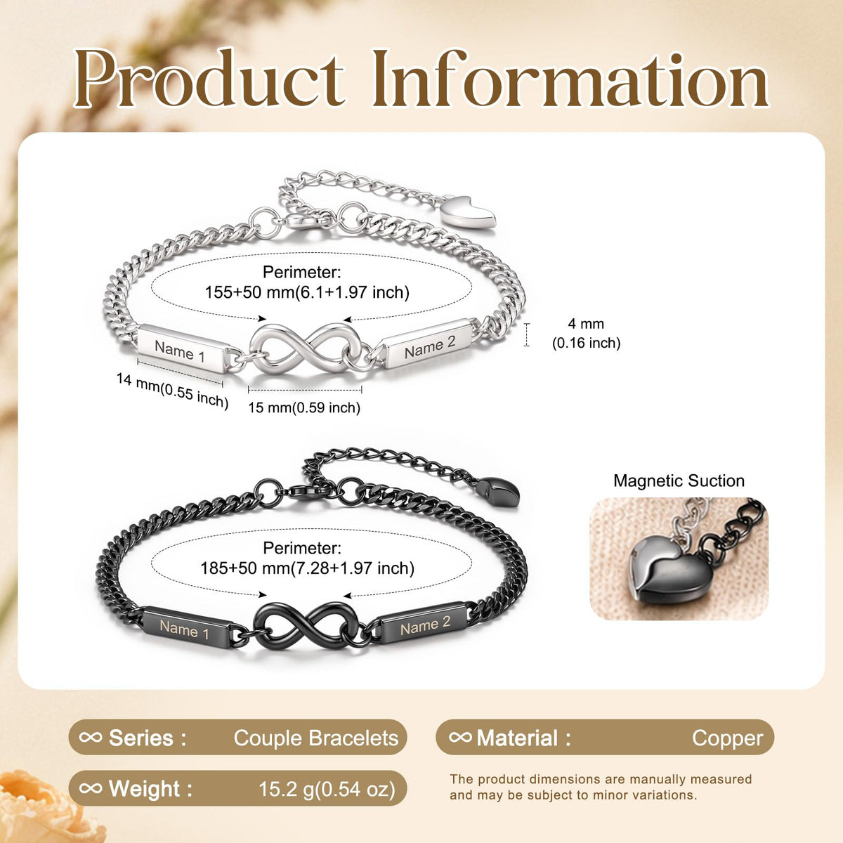 Sisu Couture's Personalized Name Infinity Matching Bracelets For Couples - image 11