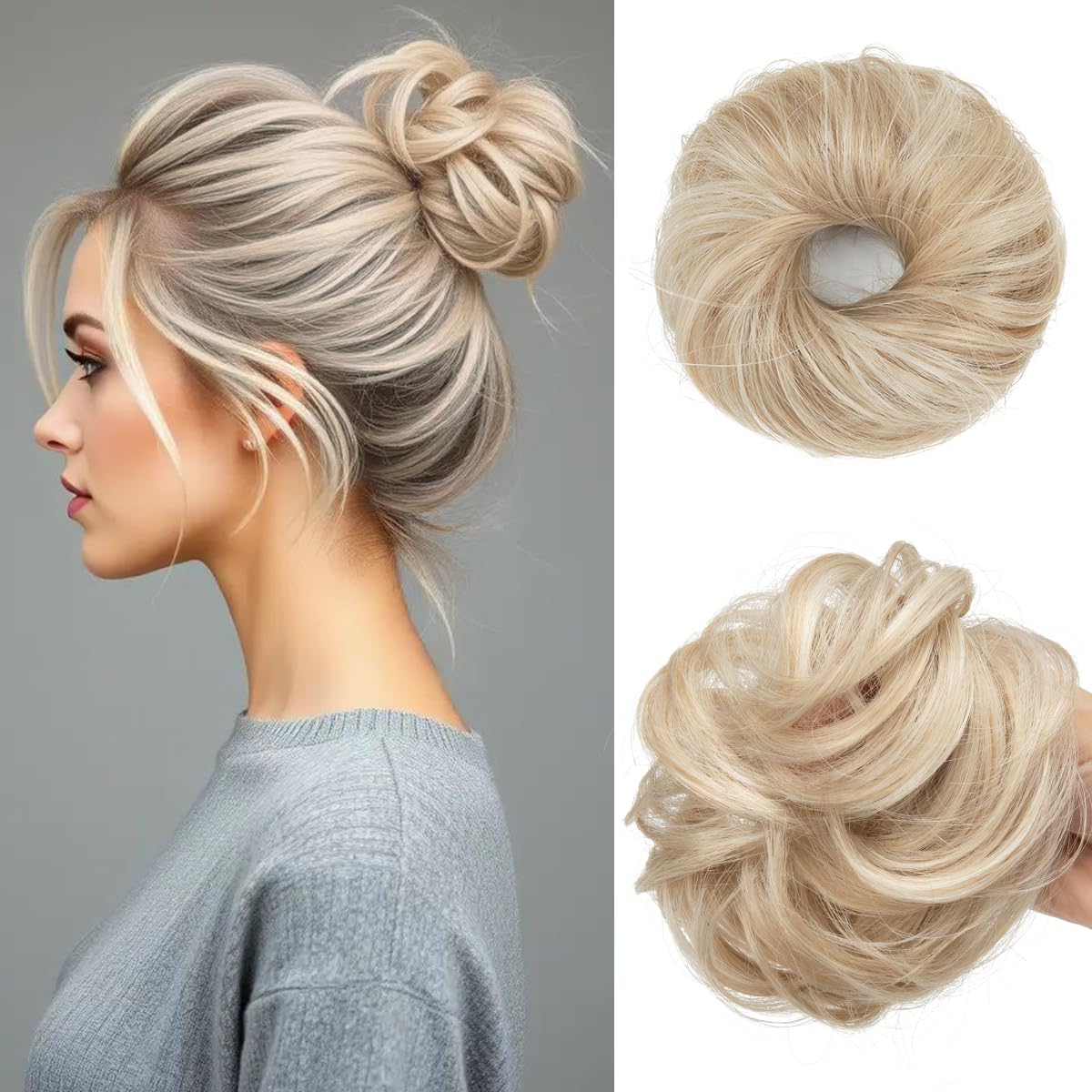 Sisu Couture's Cjl Hair 2pcs Small Cute Messy Bun Hair Piece - image 19