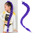 Sisu Couture's Getgal 24inch Purple Braids Ponytail Hair Extensions Kids Costume - image 22