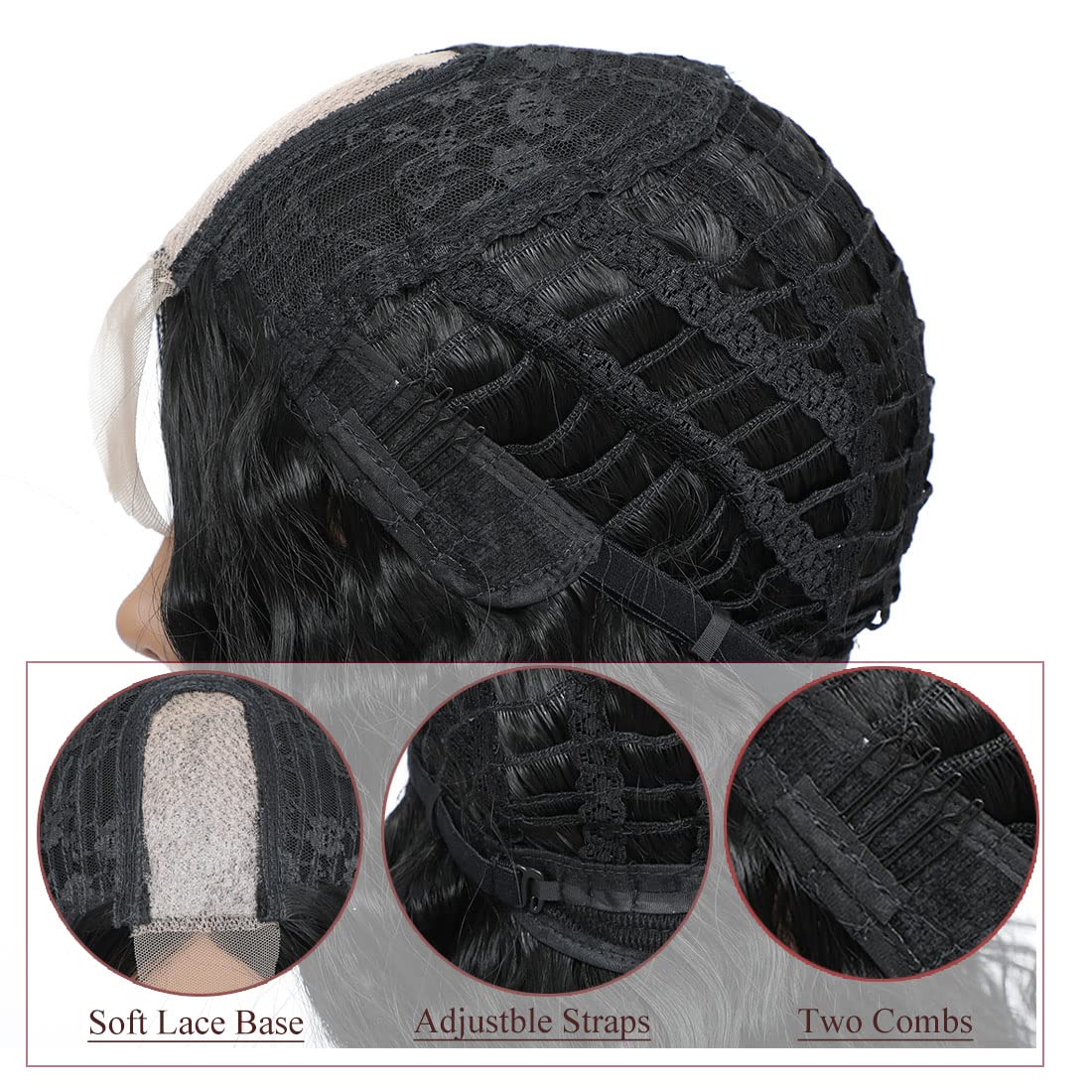 Sisu Couture's Instastyle 30 Inch Synthetic Curly Wigs Long Black Hair - image 18