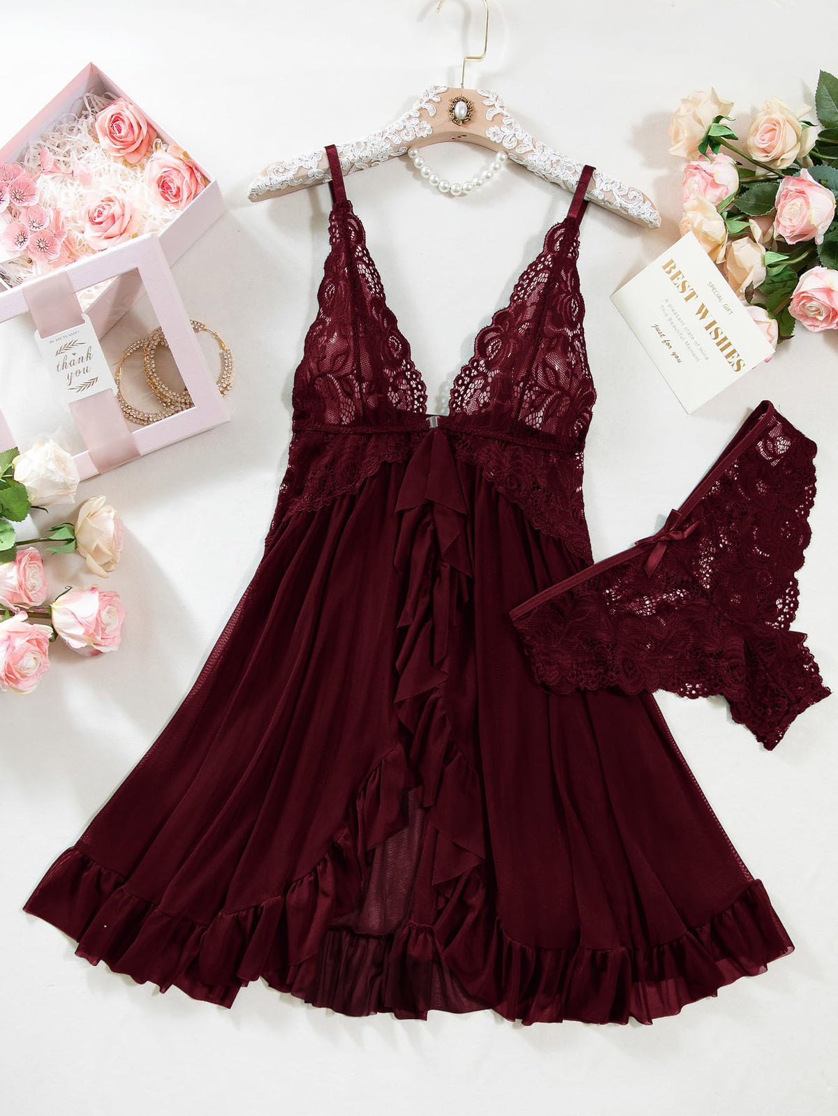 Sisu Couture's Sexy Lingerie Dress 2pcs Night Gown With Thong 3xs - image 18