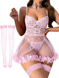 Sisu Couture's Foxiny Sexy Lingerie Dress 3 Pcs Nightgown With Thong - image 1