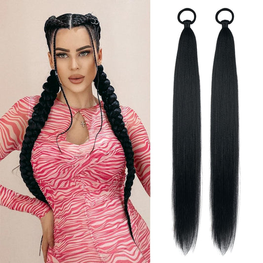 Sisu Couture's Lyorusi Black Ponytail Extension 2 Pack Braid Ponytail Extension - image 1