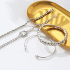 Sisu Couture's 17if 4 Pcs Dainty Gold Silver Bracelets Set - image 11