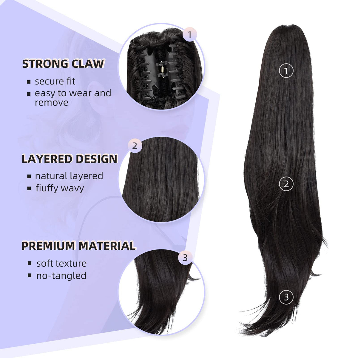 Sisu Couture's Claw Clip Ponytail Extension - image 17