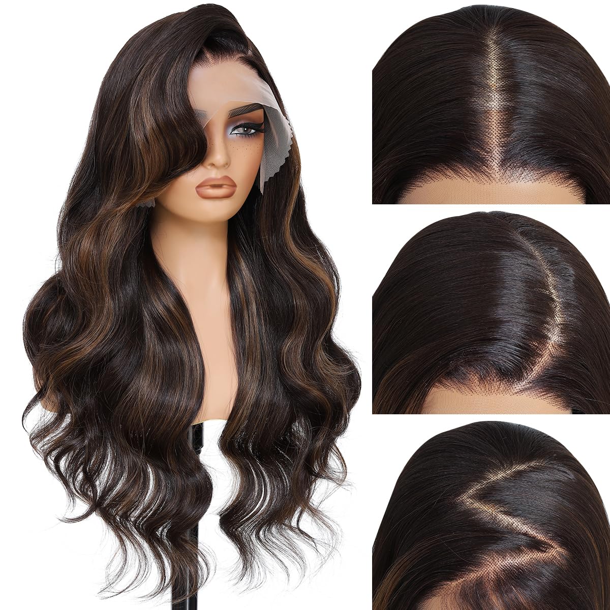Sisu Couture's Synthetic Lace Front Wig 13x6 HD Lace Wig Highlight - image 24