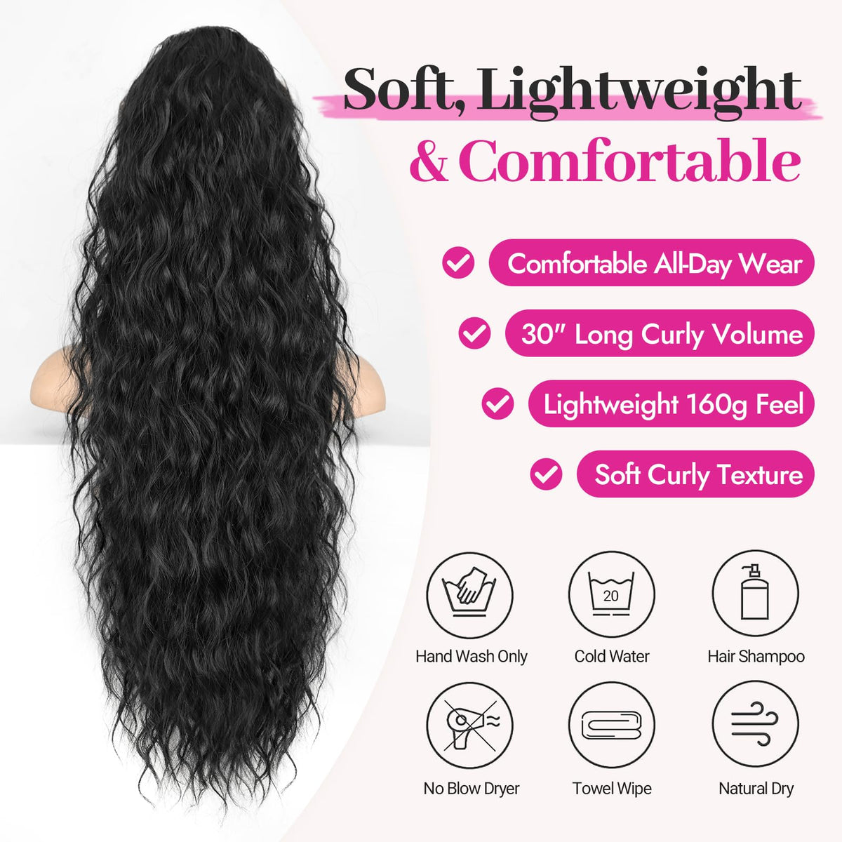 Sisu Couture's Long Curly Drawstring Ponytail Hair Extension - image 19