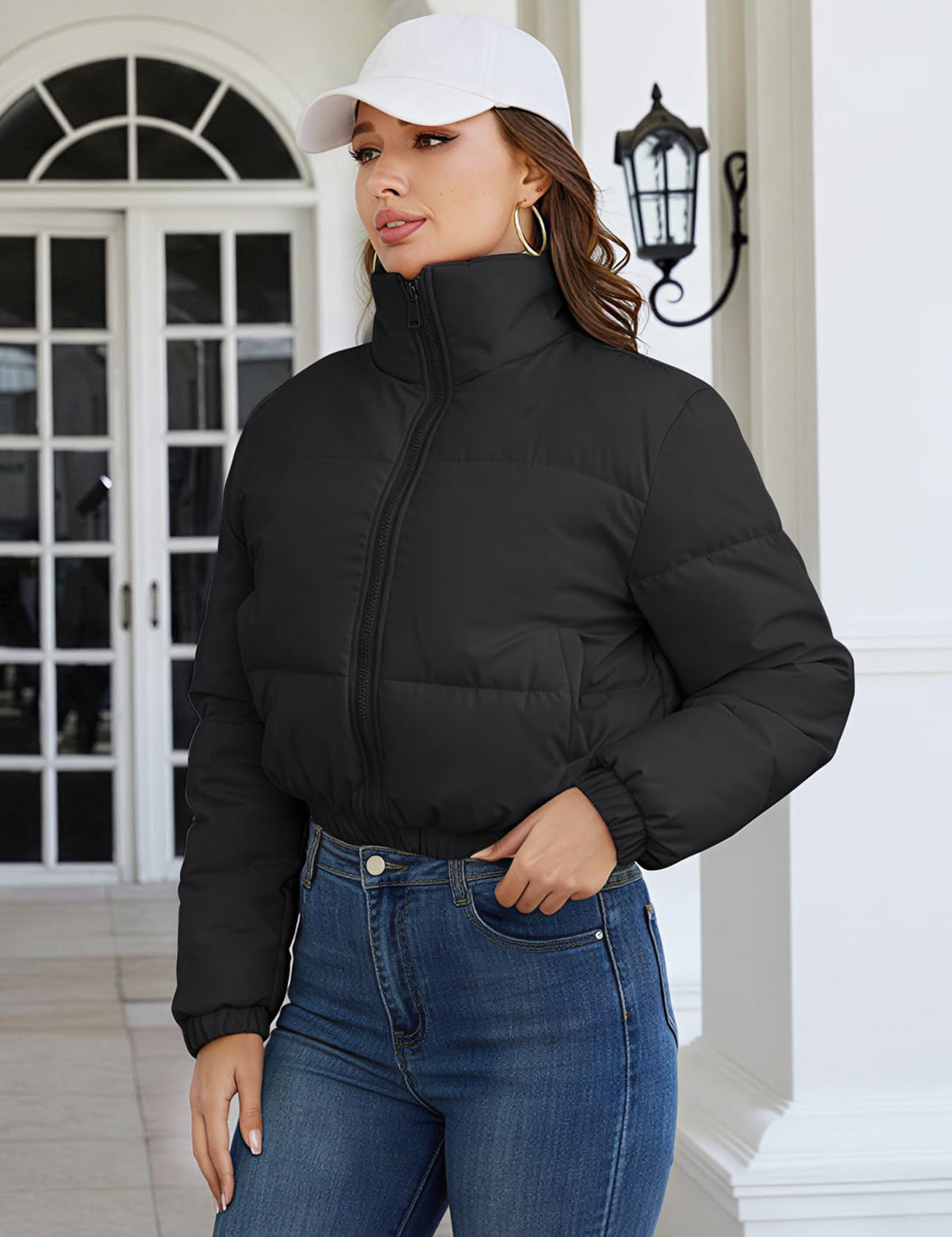 Sisu Couture's Gihuo Cropped Puffer Jacket Short Winter Coats - image 15