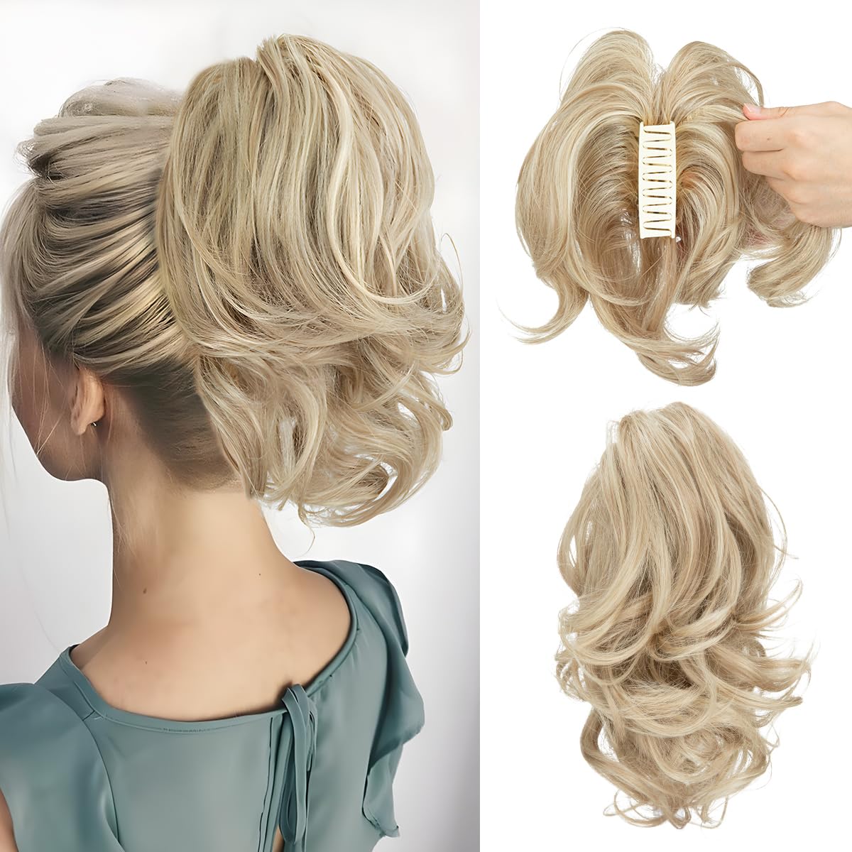 Sisu Couture's Cjl Hair Claw Clip Short Ponytail Hair Extensions Diy - image 21
