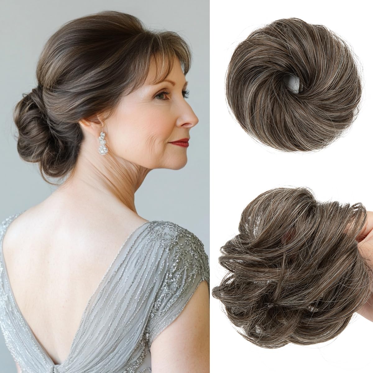 Sisu Couture's Cjl Hair 2pcs Small Cute Messy Bun Hair Piece - image 24