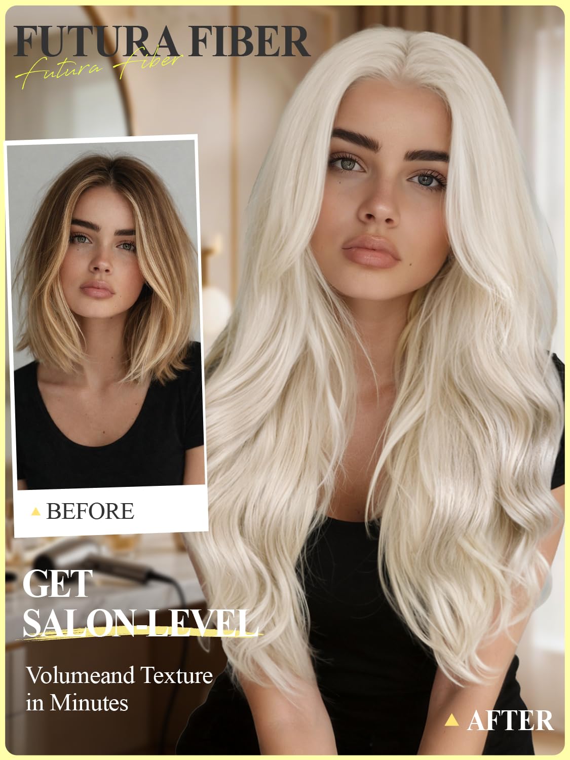 Sisu Couture's 13x6 Lace Front Wig Blonde Wavy Layered Wig Pre - image 5