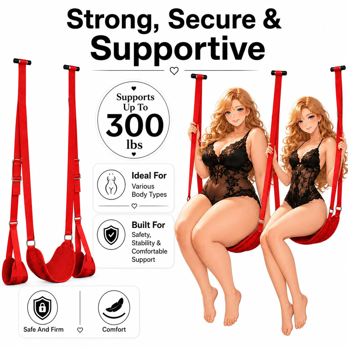 Sisu Couture's 10 Piece Set Flexible Bondaged Bed Tie Downs Kit - image 16