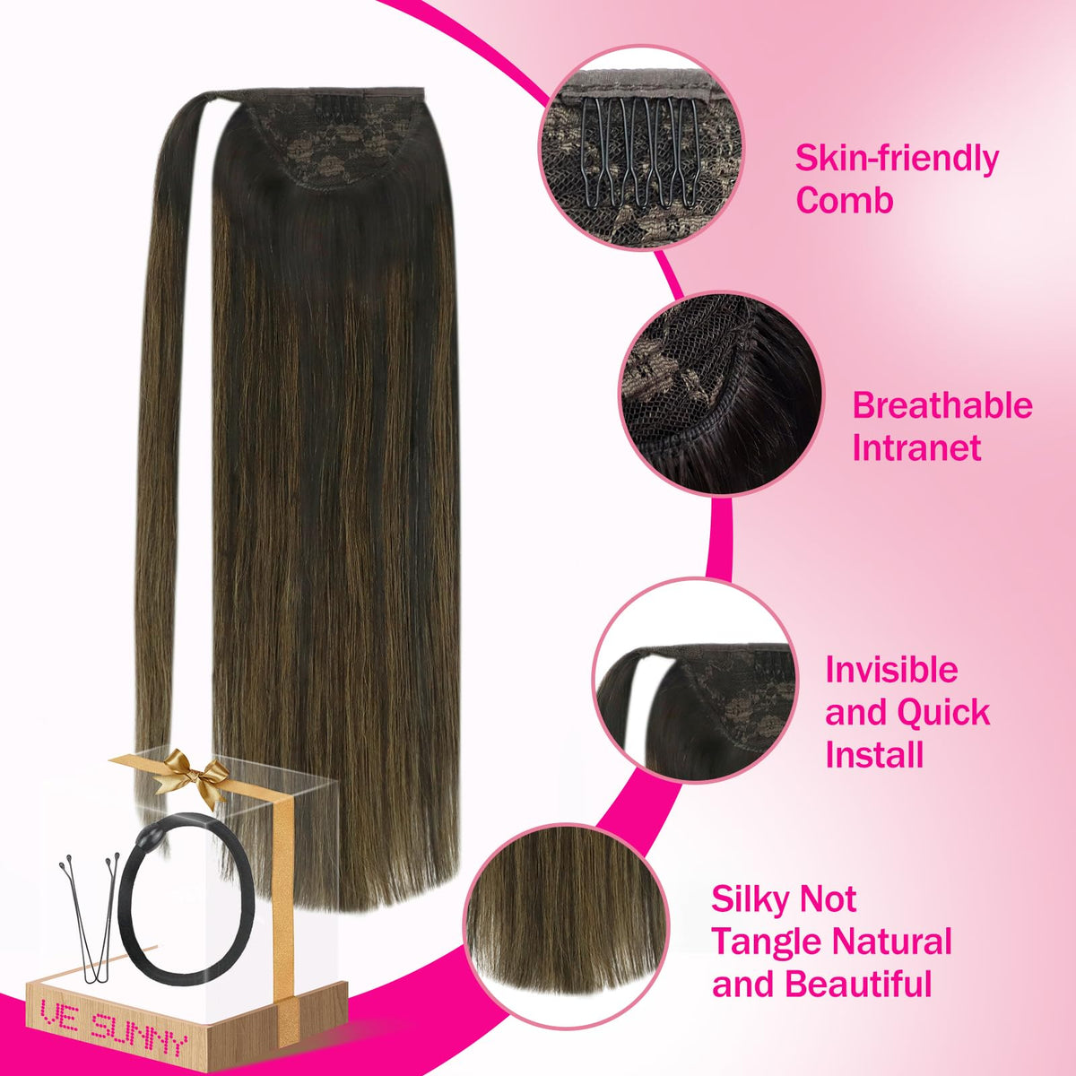 Sisu Couture's Ve Sunny Ponytail Hair Extensions Real Human Hair 80g - image 16