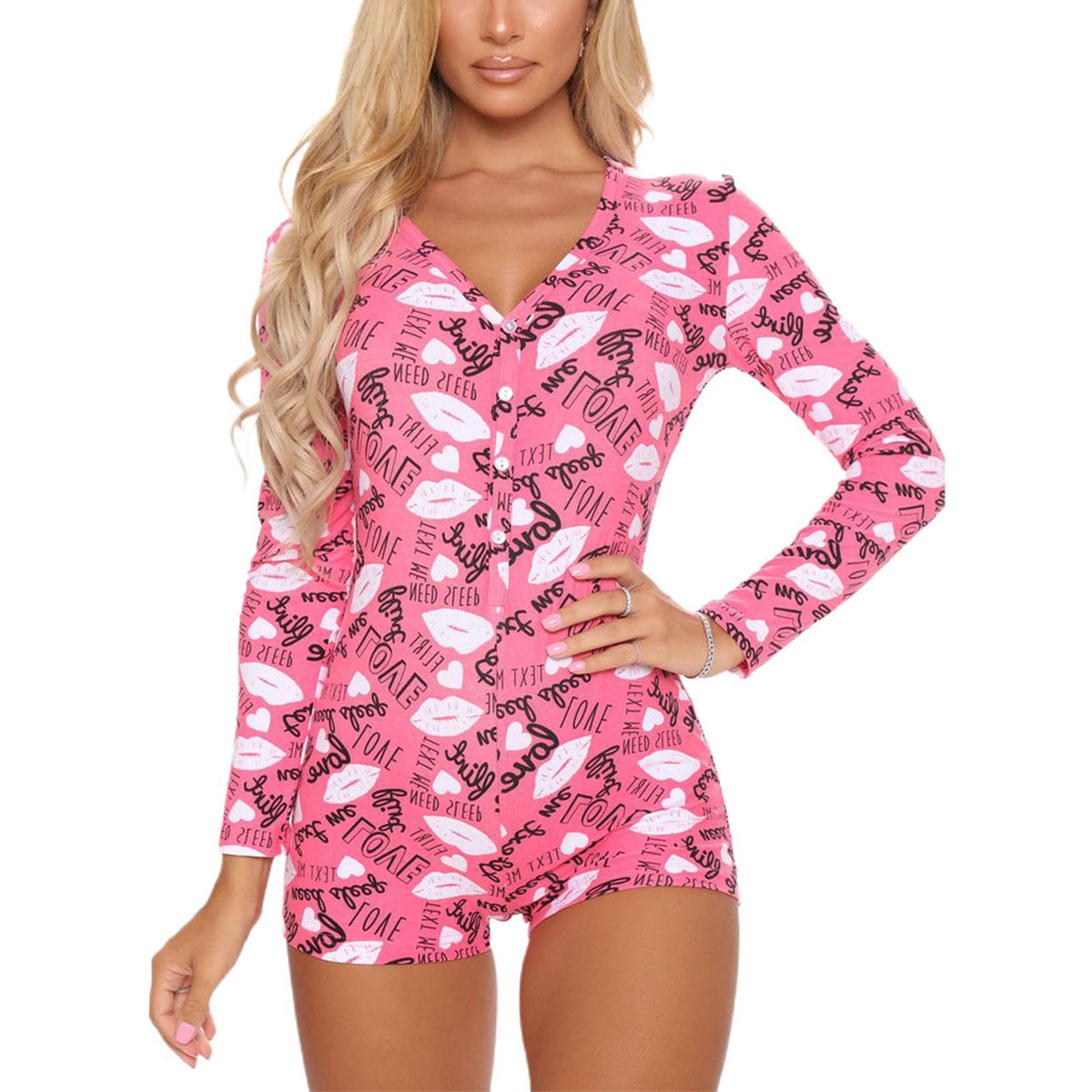 Sisu Couture's Ruewey Sexy Onesie Pajama With Butt Flap Long Sleeve - image 4